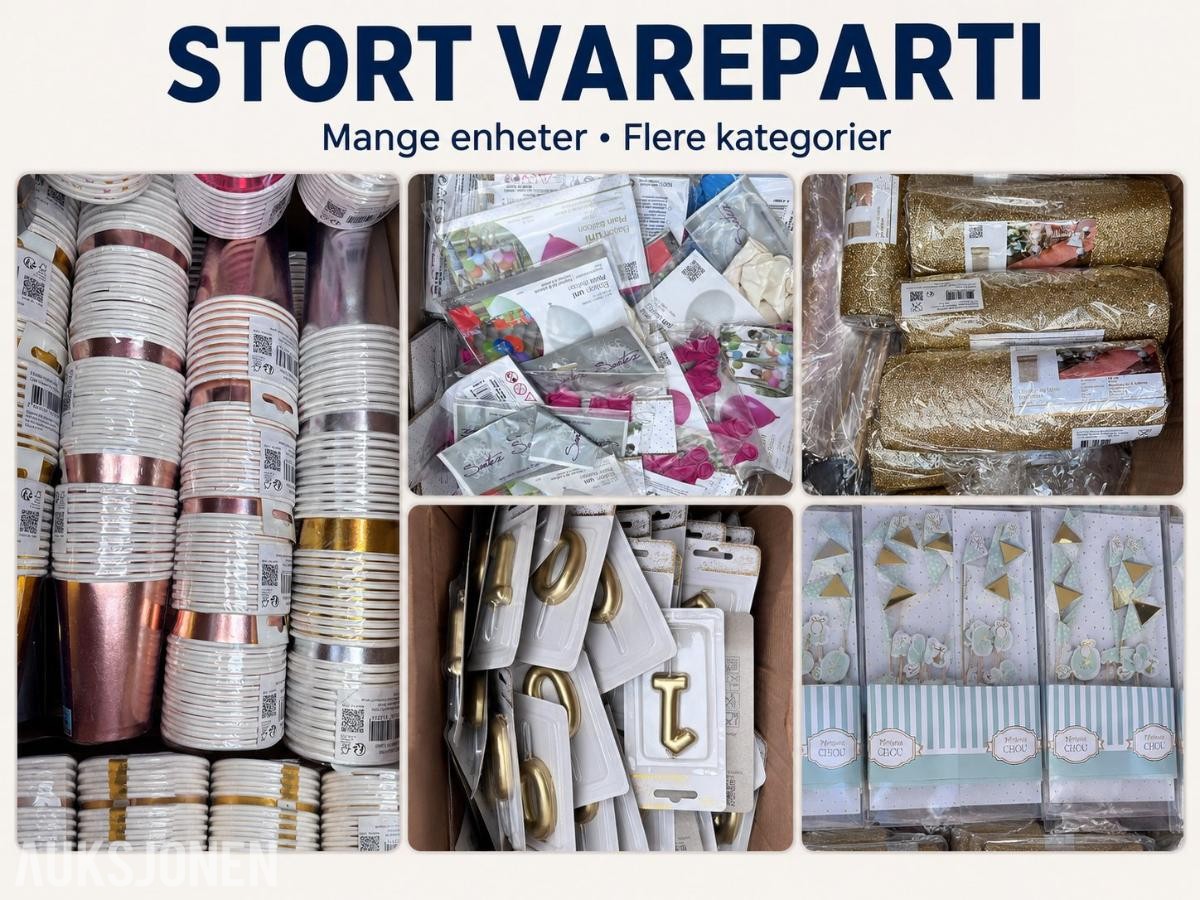 Nytt restlager fra Frankrike – ballong- og festartikler